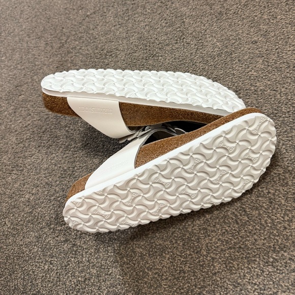NWT Birkenstock White Leather Gizeh Flower Arizona size 8/ 38 - Picture 8 of 8
